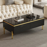 High-Gloss Coffee Table Multifunctional Side Table 100x50x36cm