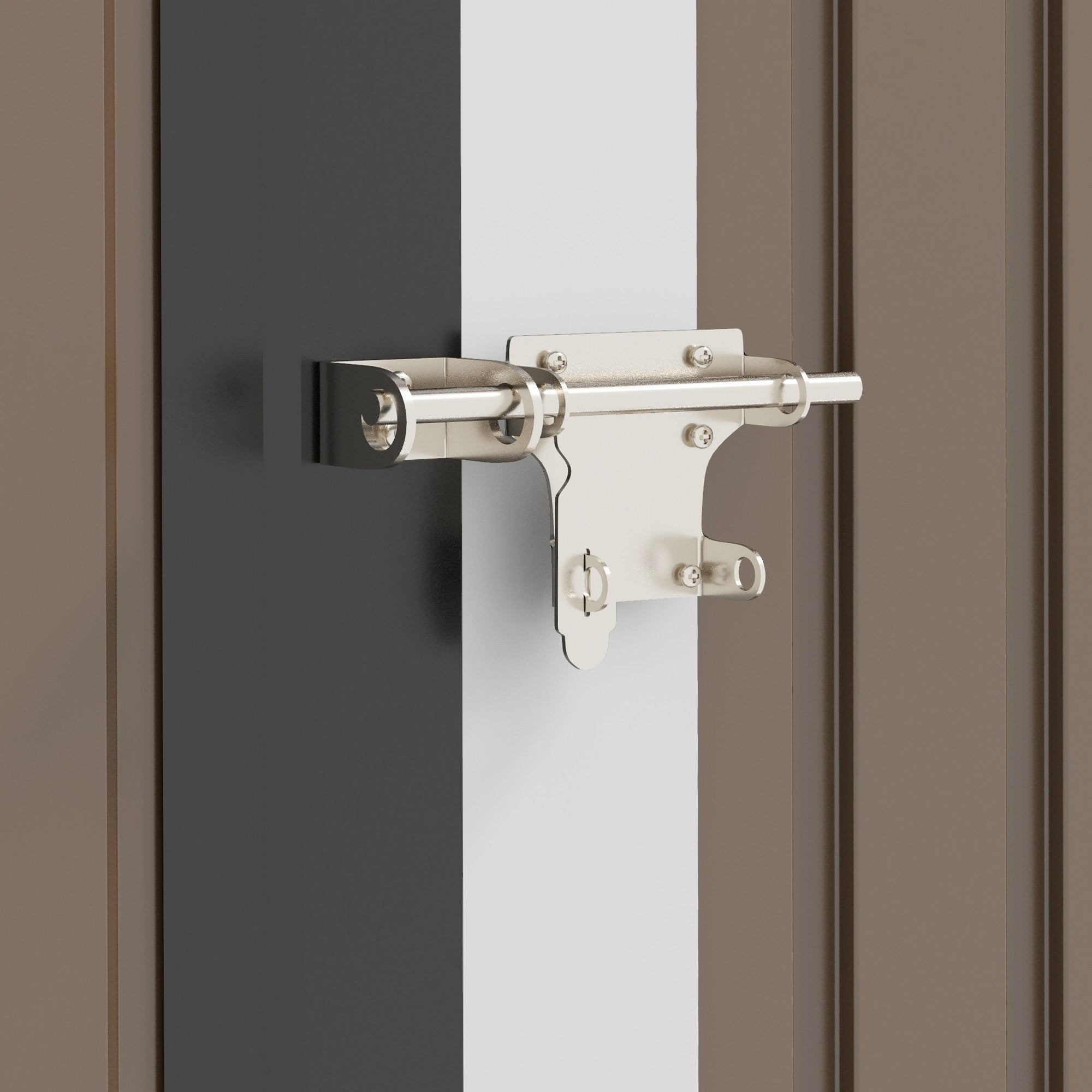 Metal Garden Storage Shed, 5ft x 3ft Sloped Roof Lockable Door, Brown