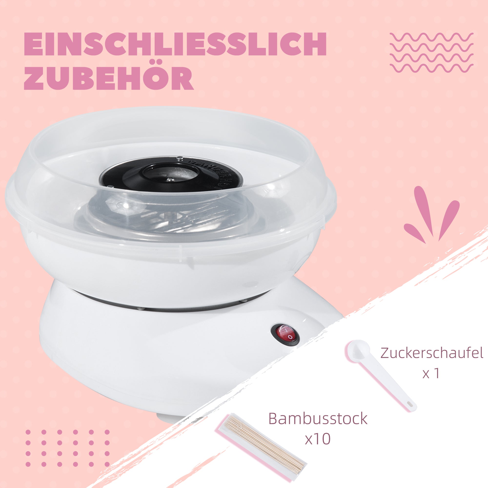 Cotton Candy Machine for Parties, Easy Use, White