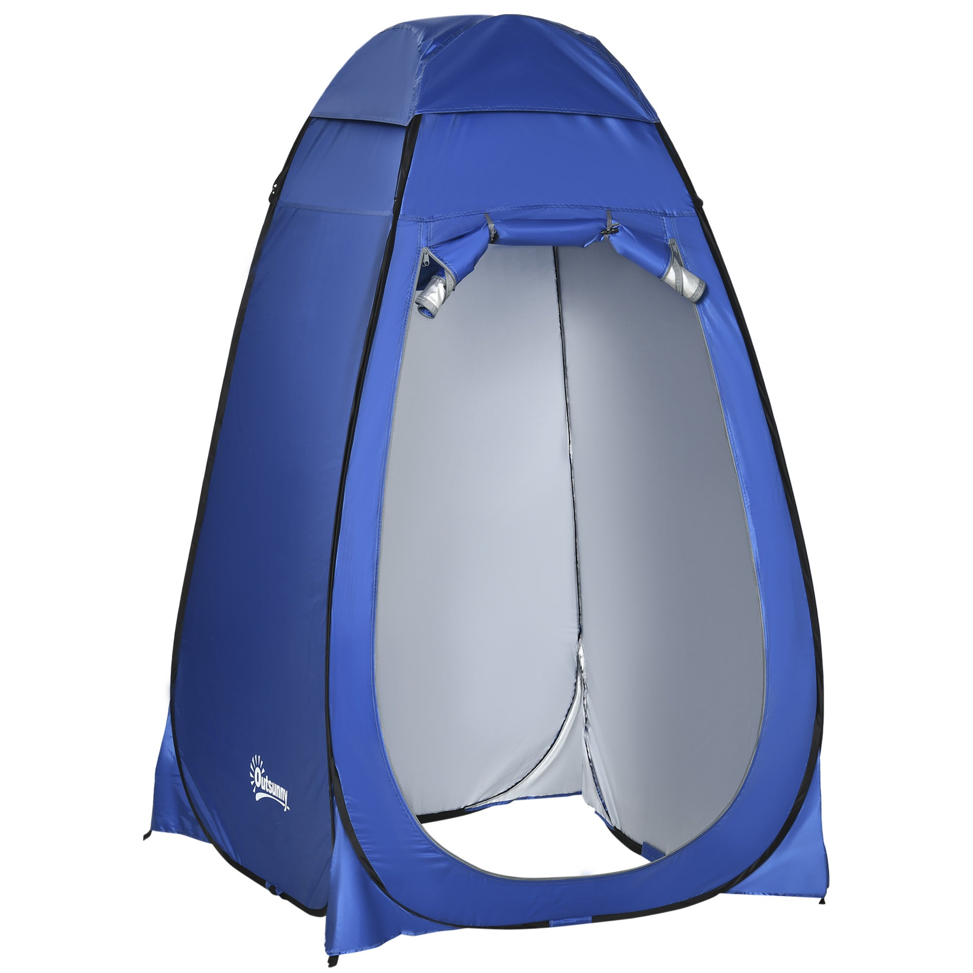 Pop-up Tent, 120x120x190 cm Mobile Camping Shower Changing Cubicle, Polyester Dark Blue