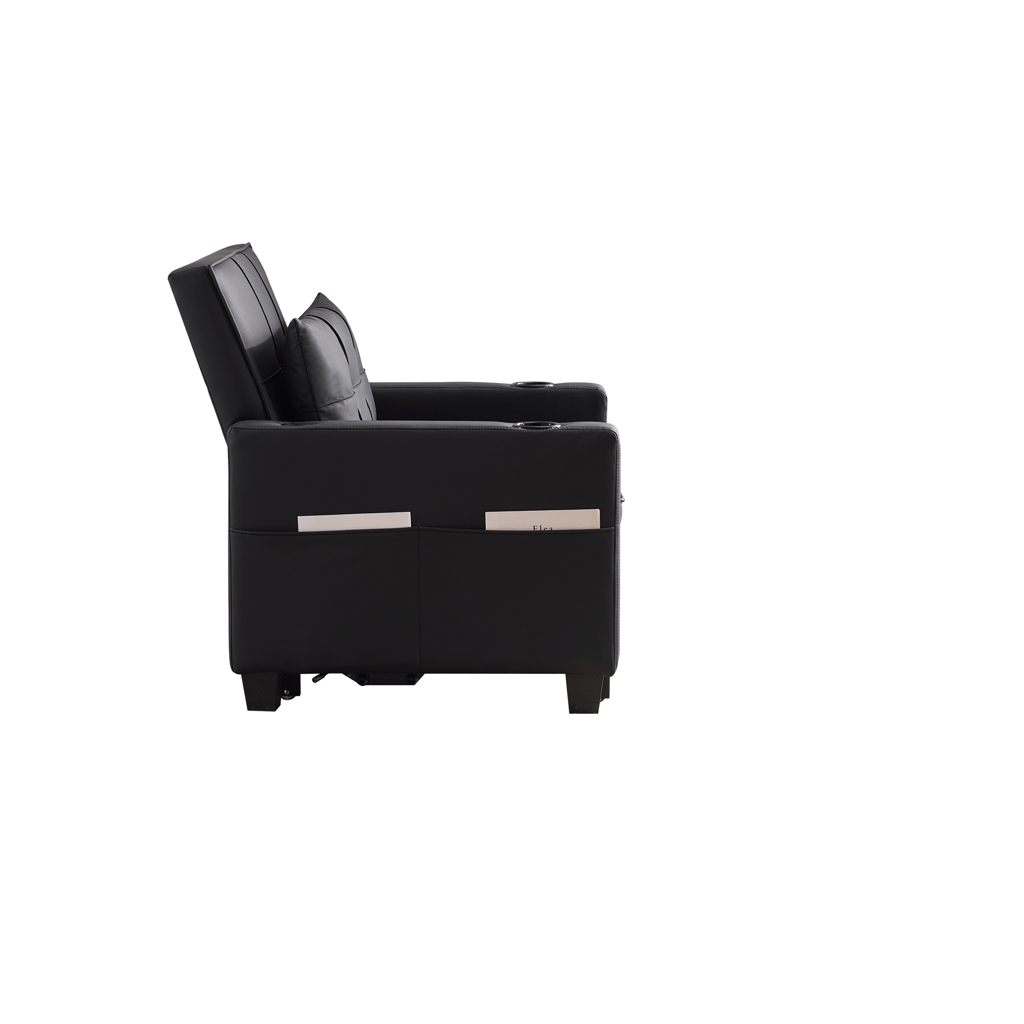 Sofa Bed, 3-in-1 Pull-Out with Cup Holders & USB Port