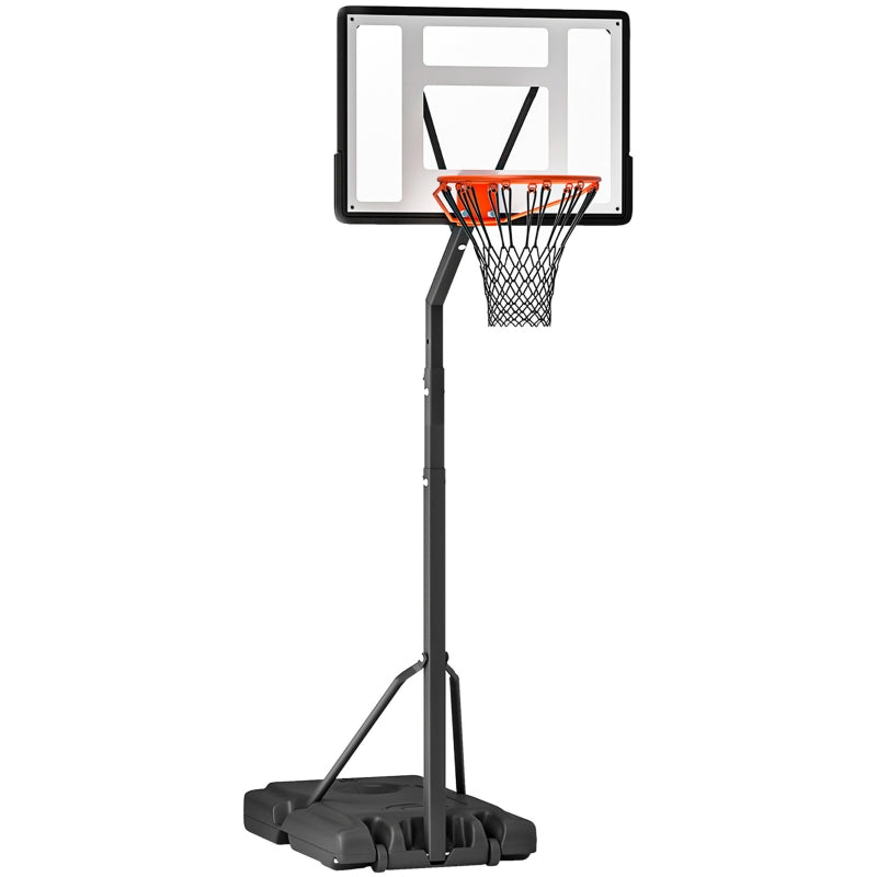 Outdoor Basketball Hoop with Height Adjustable Stand and Wheels, Steel