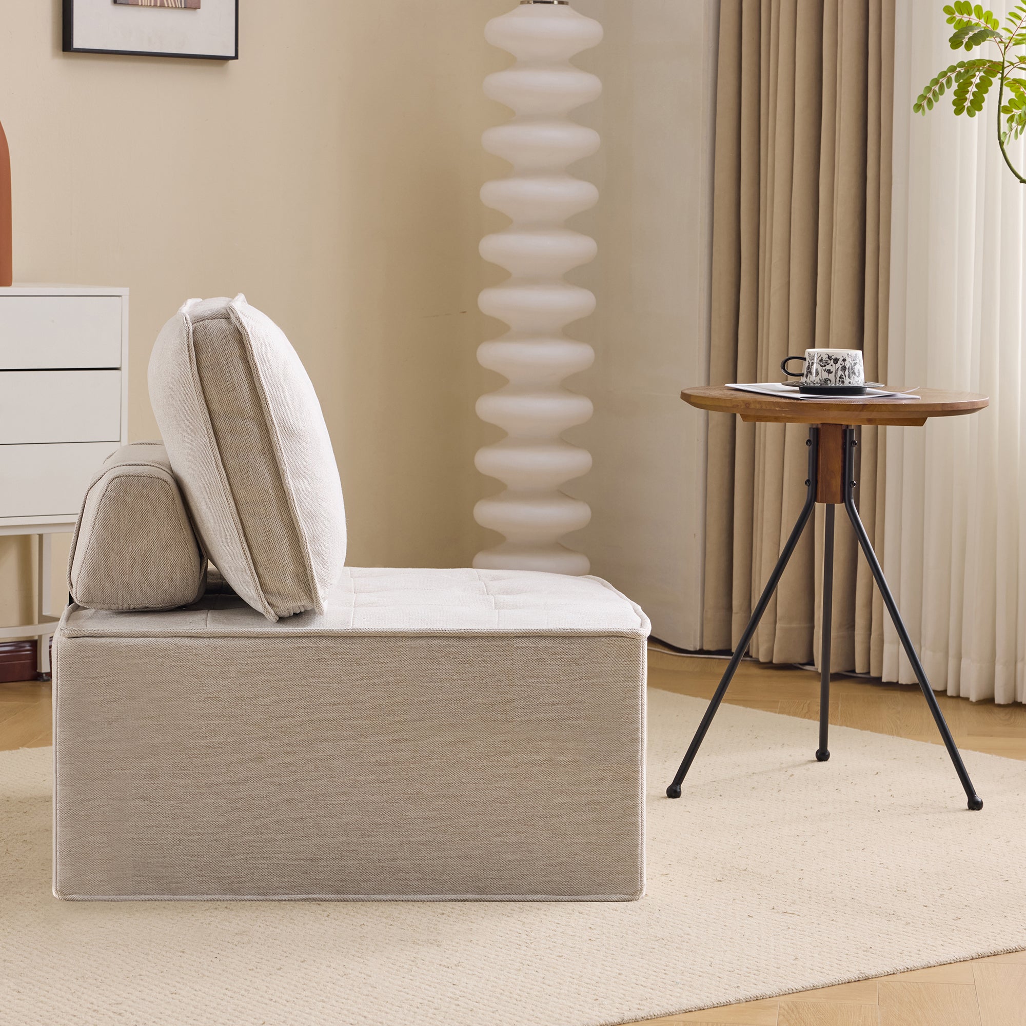 Single Sofa, Small Seating Armchair Beanbag, for Living Room, Bedroom, Guest Room or Children's Room