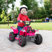 AIYAPLAY Electric Quad Bike for Kids, Battery-Powered, LED Lights, Pink