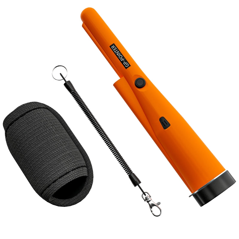 Metal Detector for Adults, Portable Locator with LED Indicator, Waterproof Cordless, Orange