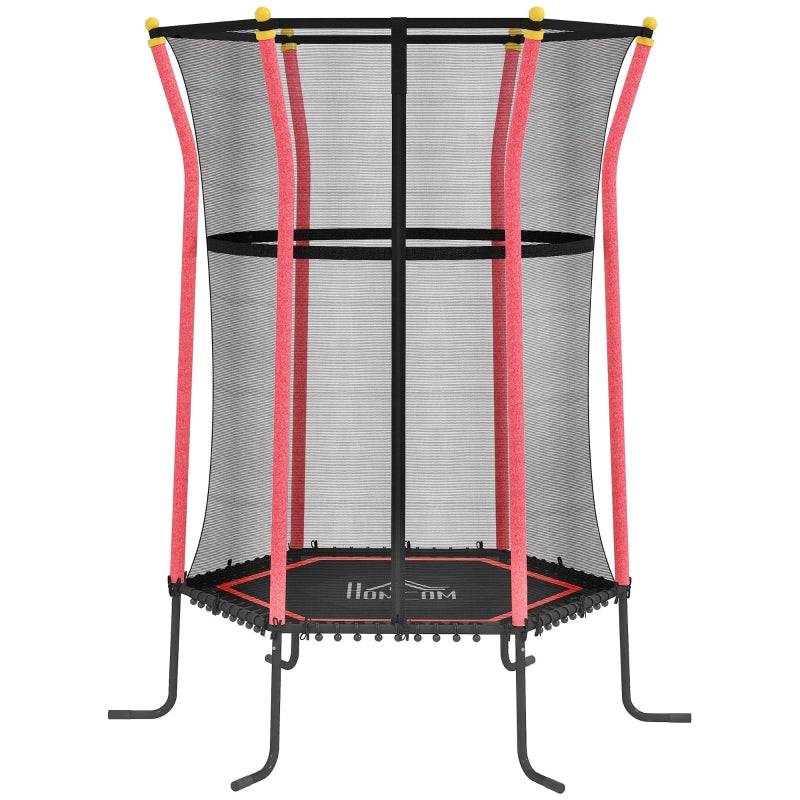 Kids Trampoline Mini Bouncer with Safety Net, Red