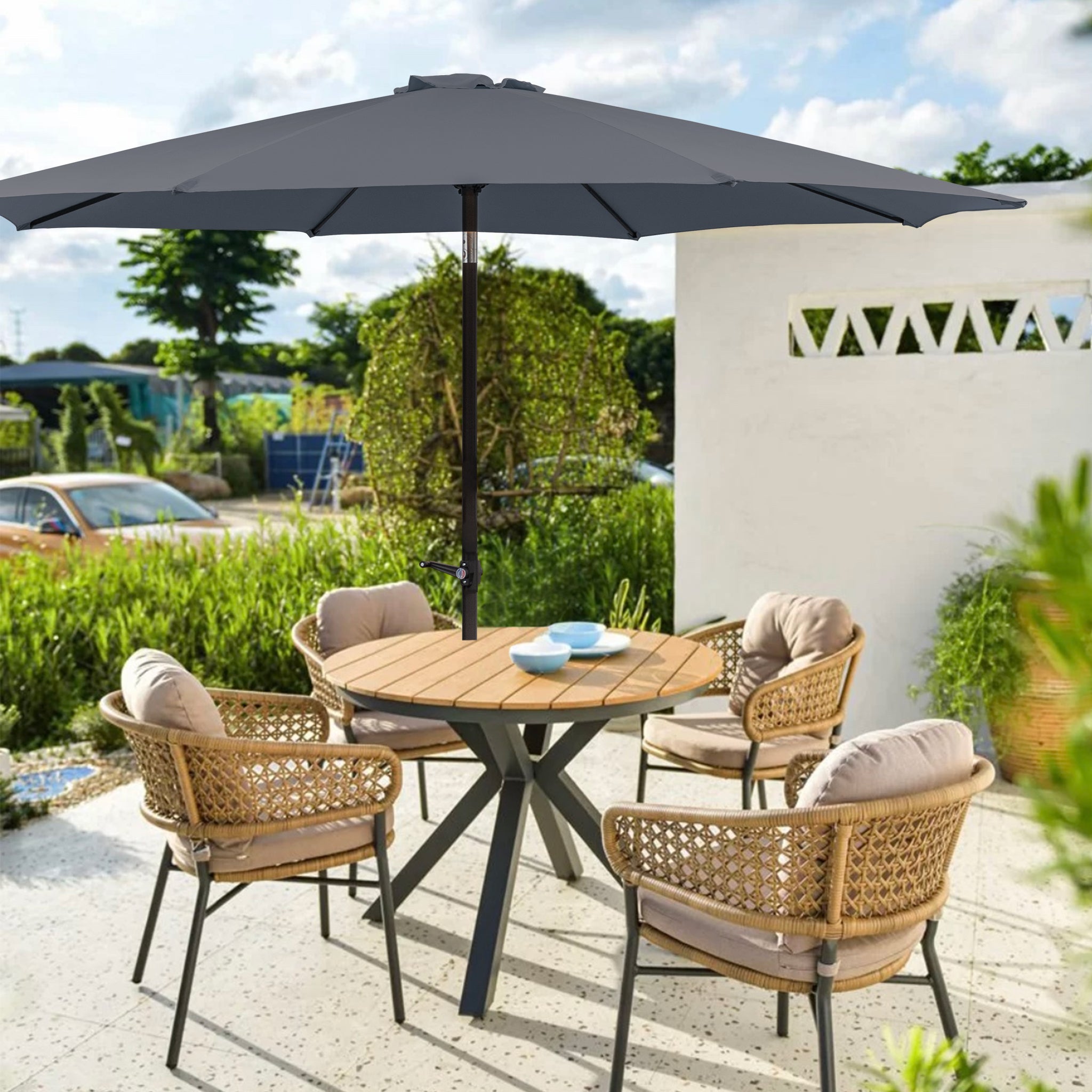 Parasol 300 cm foldable travel beach umbrella for outdoor