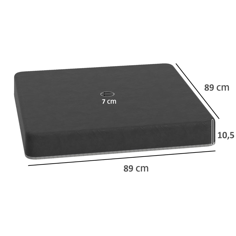 Parasol Base Weights, Waterproof Sand Fillable, Black Plastic