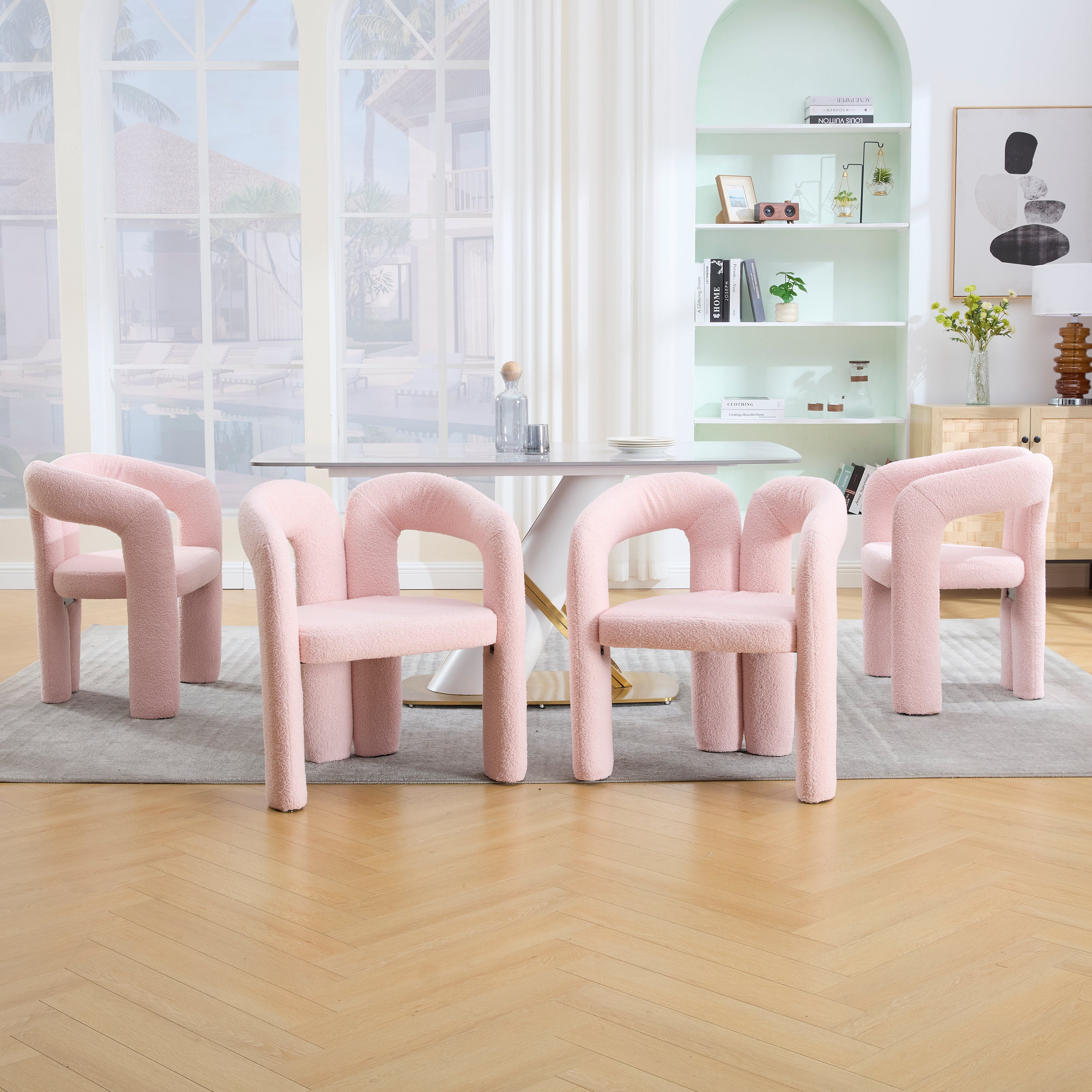 Ergonomic Armchair, Adjustable with Teddy Pile