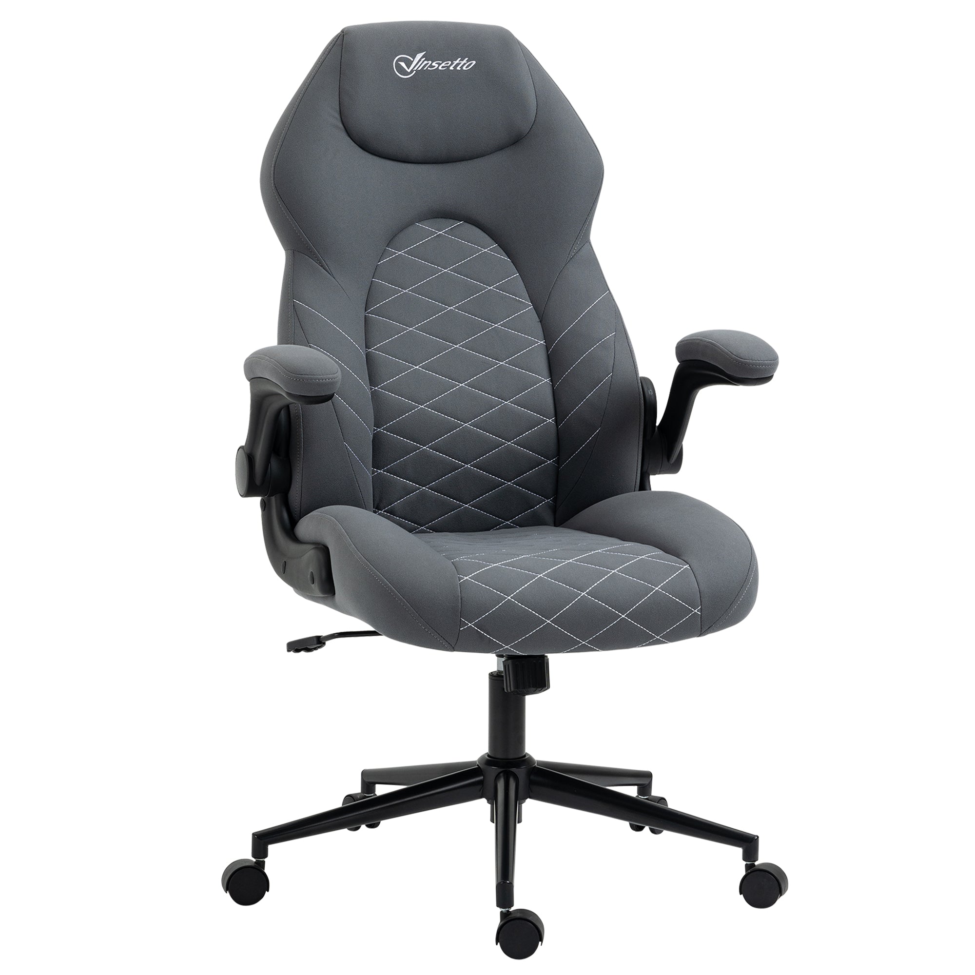 Vinsetto Ergonomic Office Chair, Rocking, Adjustable Armrests, Swivel, Fabric