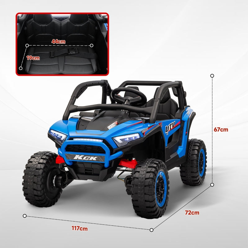 Kids' Electric UTV with 2-Seater and Remote Control, Blue