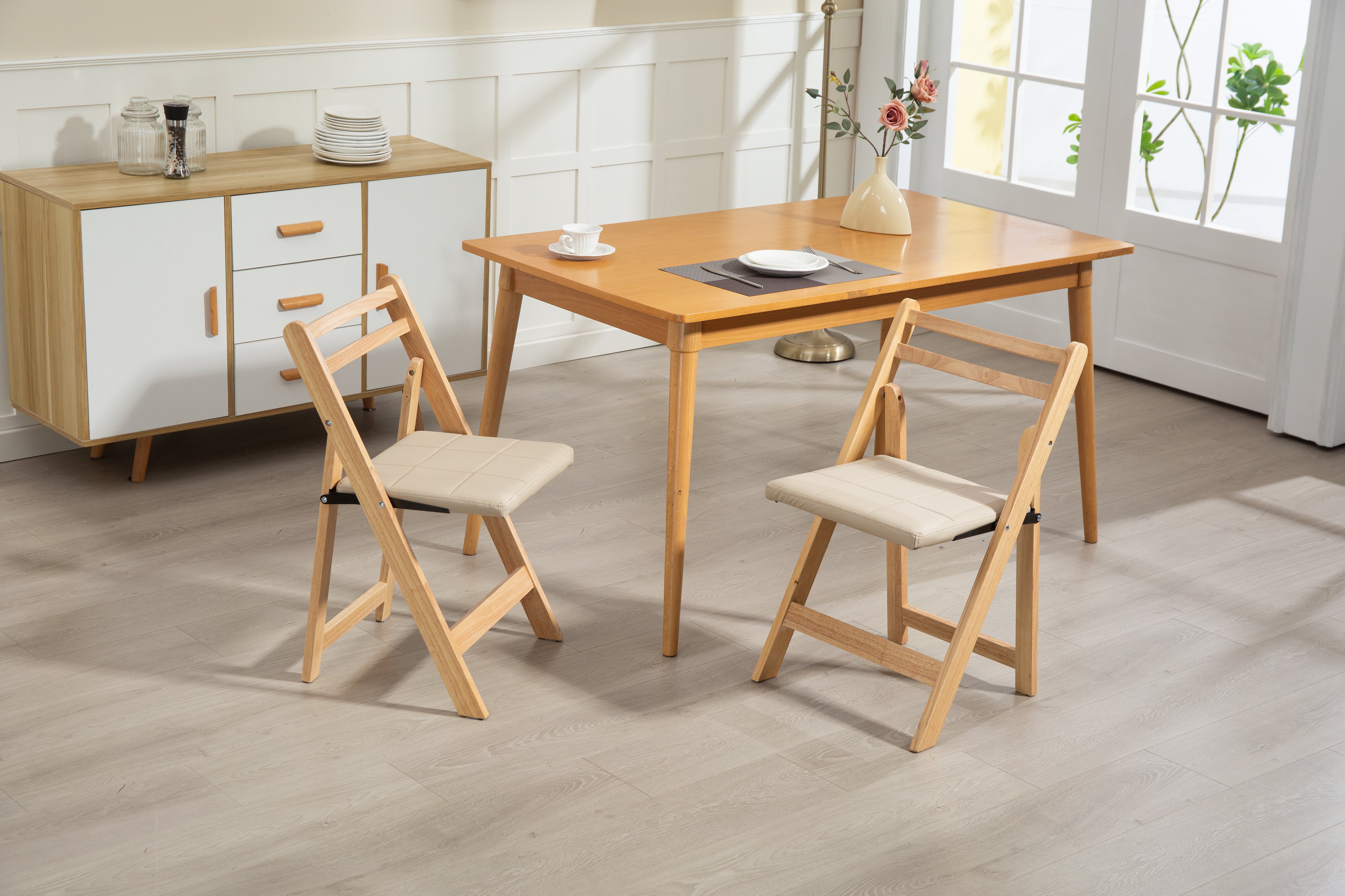 Folding Chair - Space-Saving, Durable & Stylish Design - Solid Wood