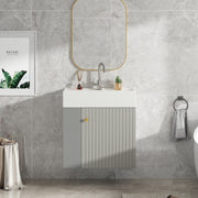 Bathroom Furniture Washbasin with Vanity Unit 55cm, Hanging, Light Grey