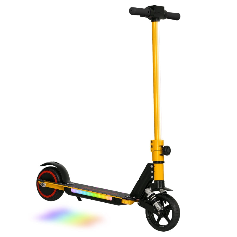 SPORTNOW Folding Electric Scooter, Dual Brakes, Front Suspension, Gold Tone