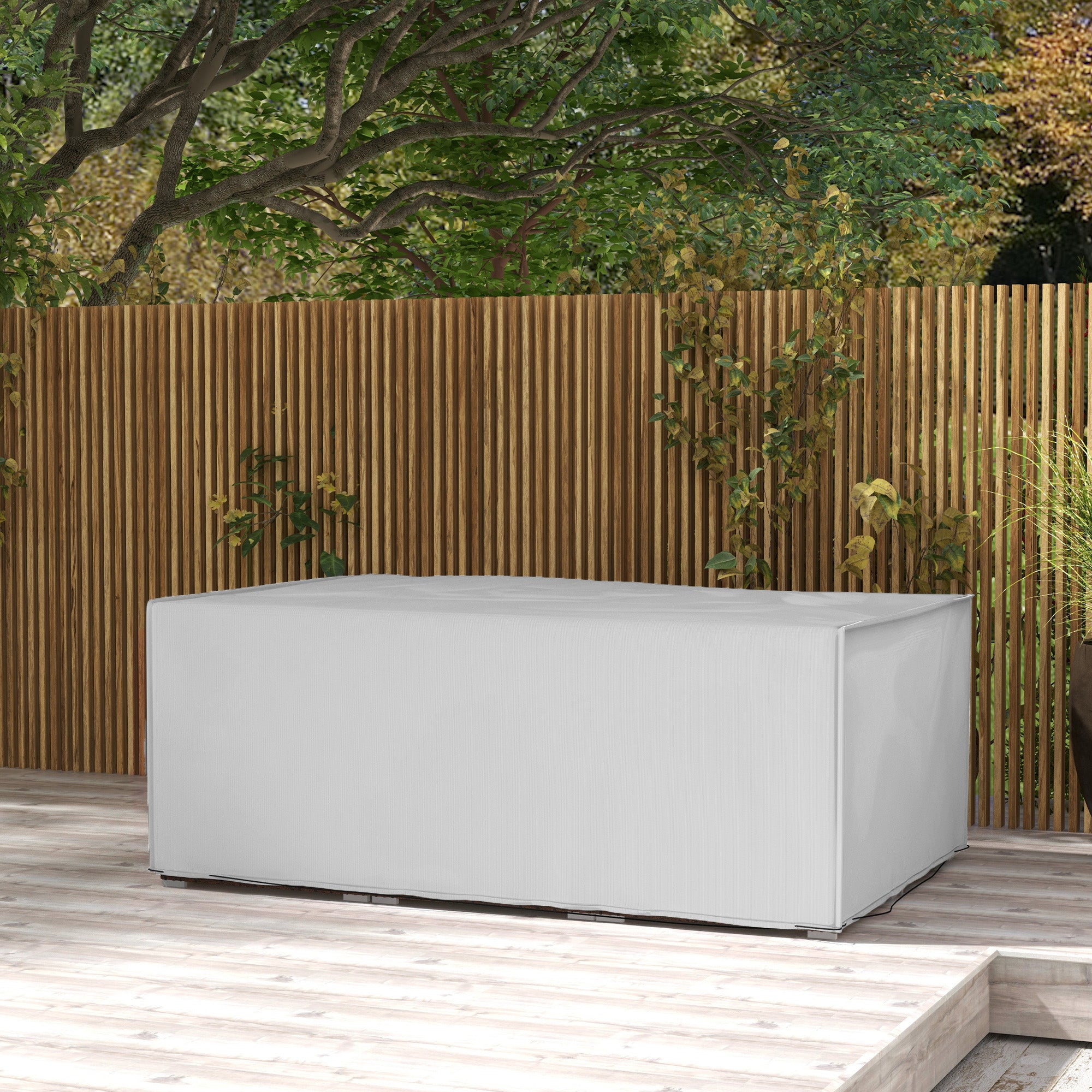 Outdoor Garden Furniture Cover Waterproof Anti-UV 600D Oxford Fabric Grey