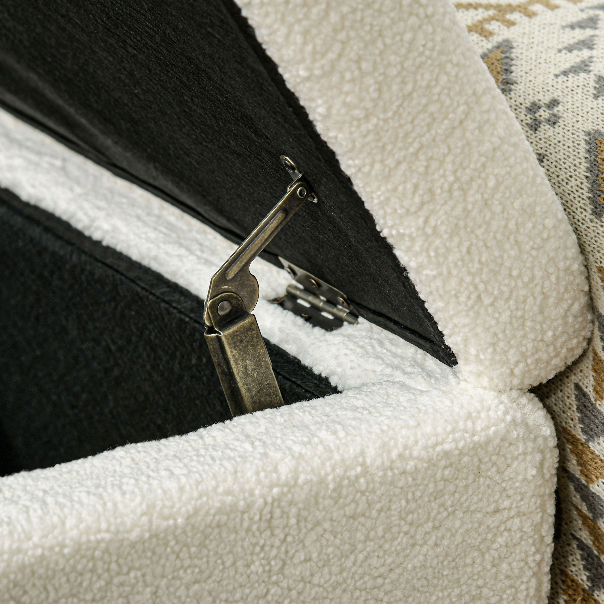 Bench with Storage, Upholstered, Wooden Legs