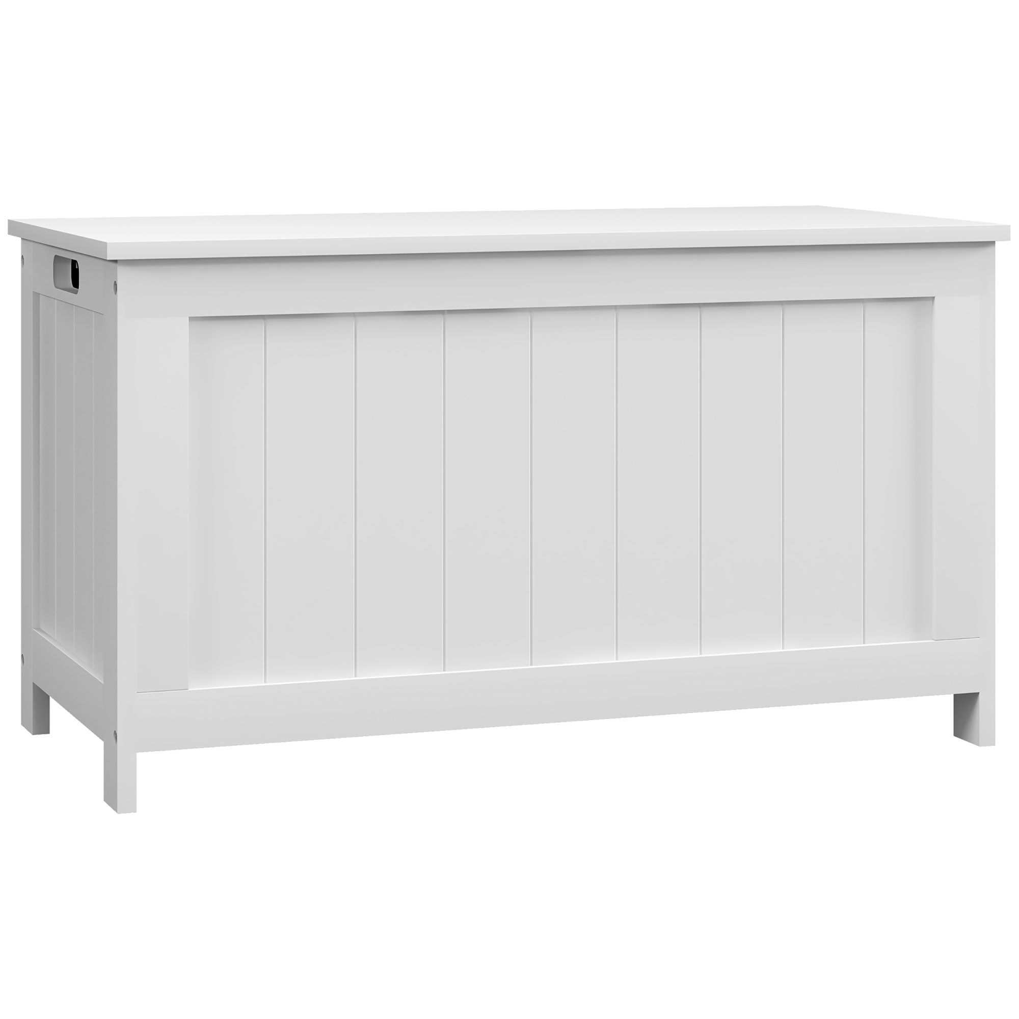 Storage Box Chest, Handle Lid, Living Room Bedroom, White