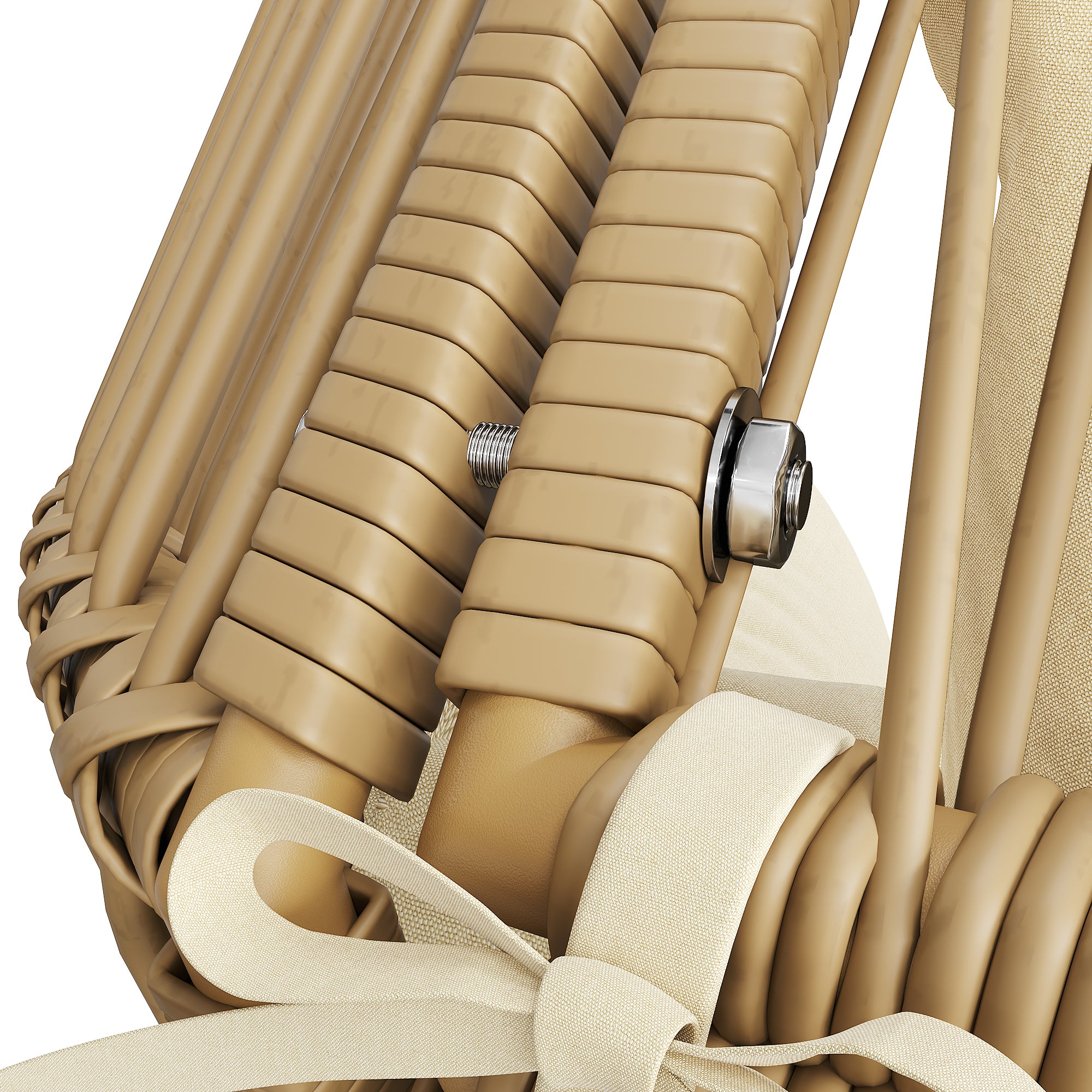 Garden Swing Egg Chair Double Outdoor Patio for Two Wood Color