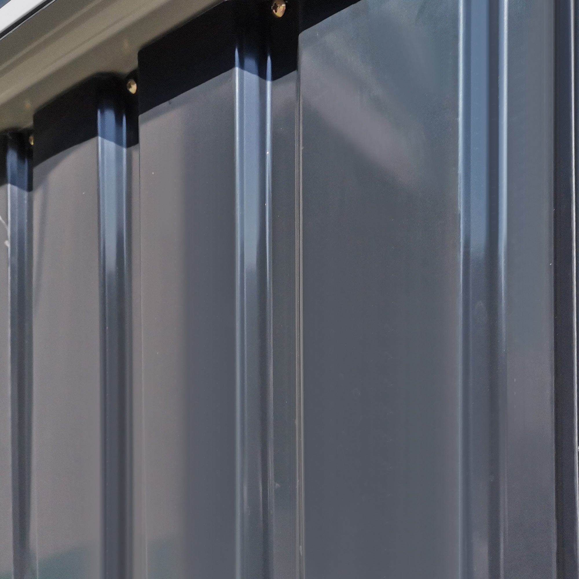 Garden Shed Outdoor Steel Dark Grey