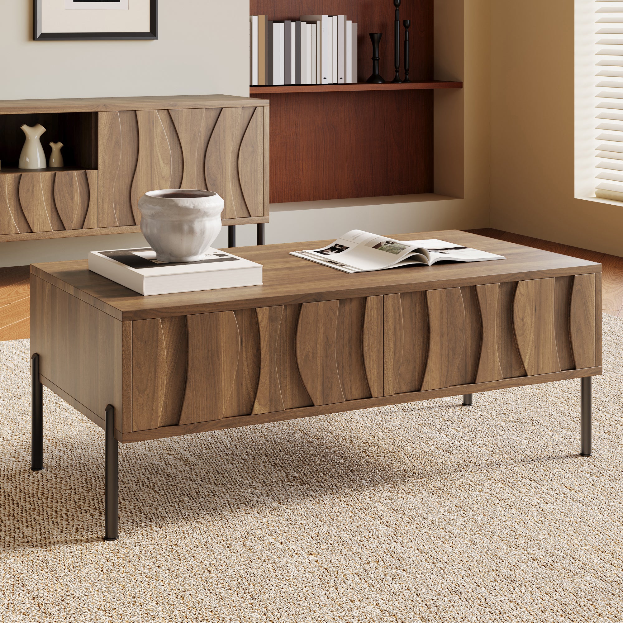 Coffee Table Modern Retro Style 105x55x41 cm