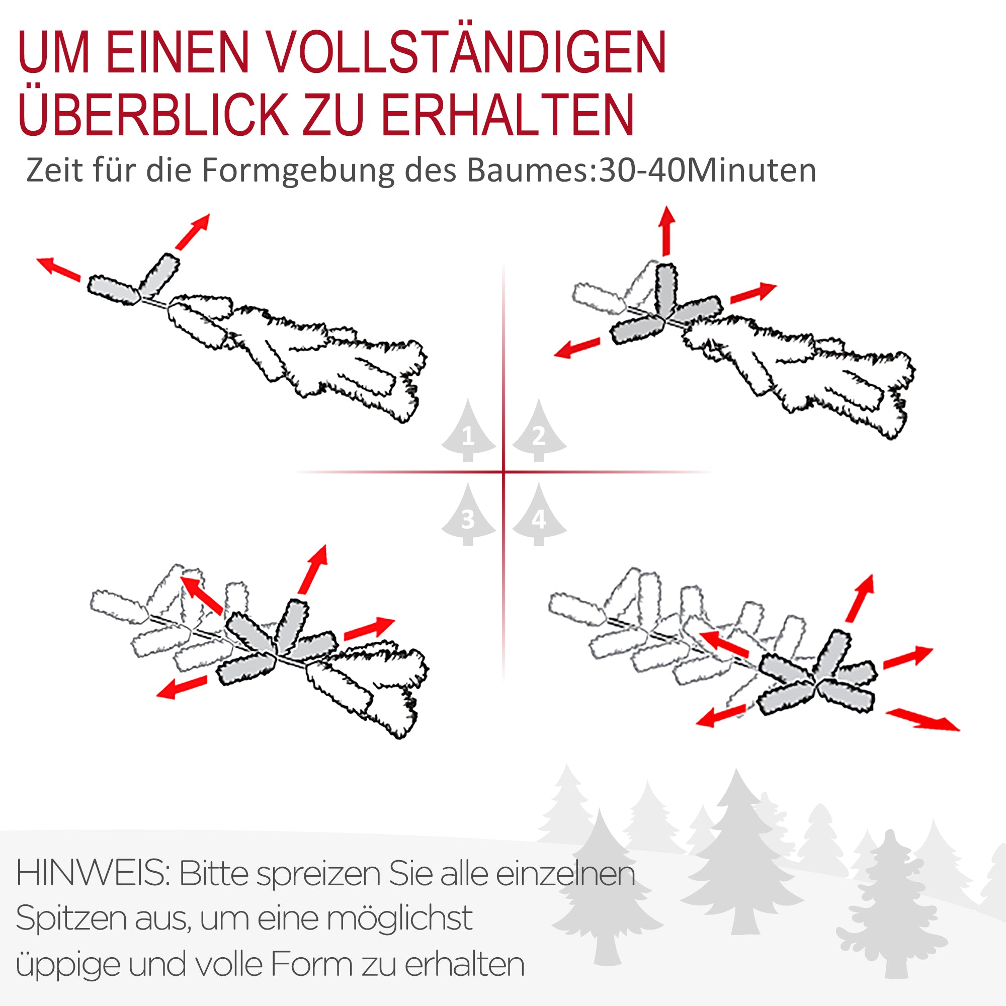Christmas Tree, Artificial Fir, Realistic, Quick Assembly, Green Plastic
