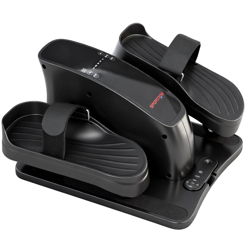 Mini Pedal Trainer 12 Speed LED Display Remote Control Portable - Black