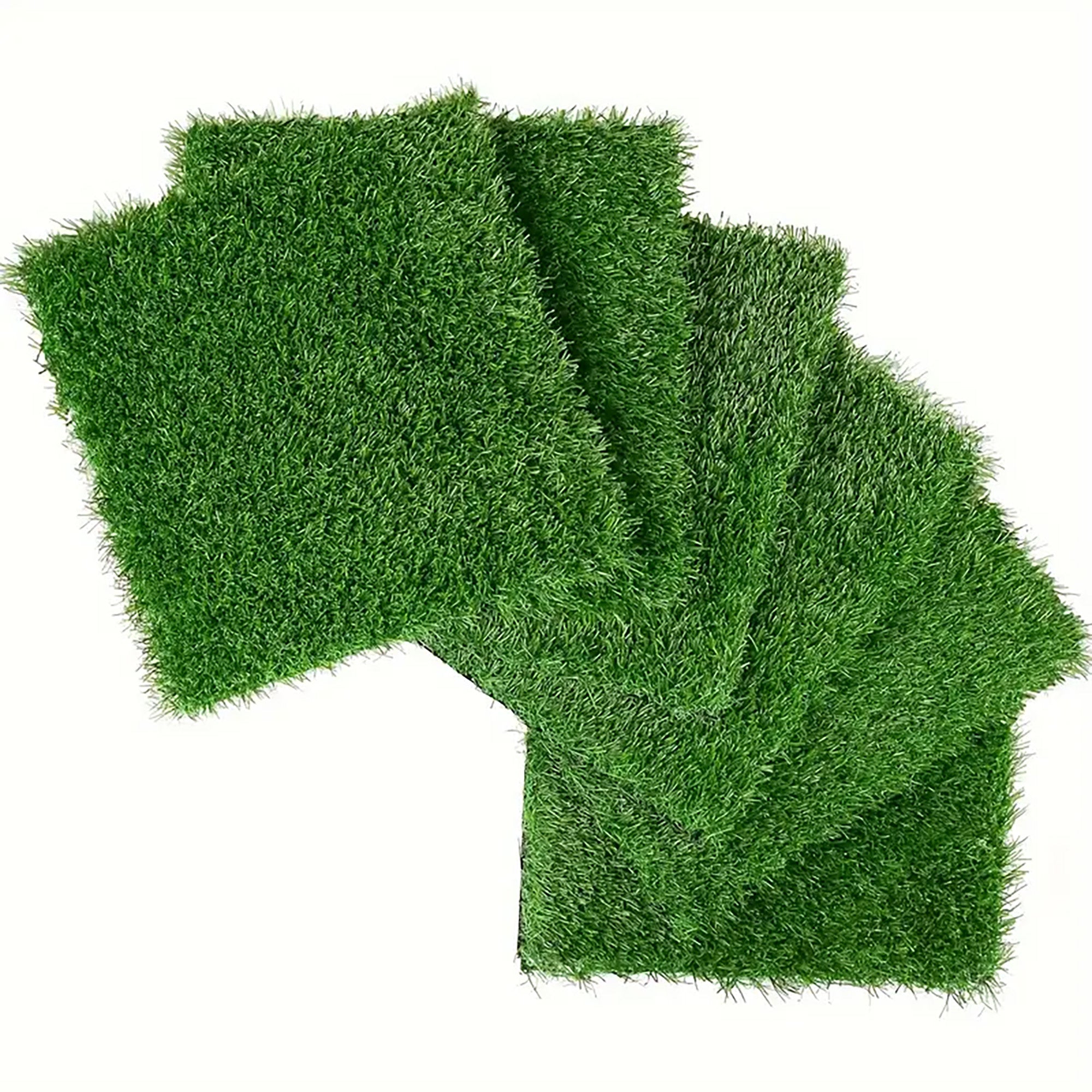 Artificial Lawn Tiles 36pcs Interlocking 12x12 inches - Green