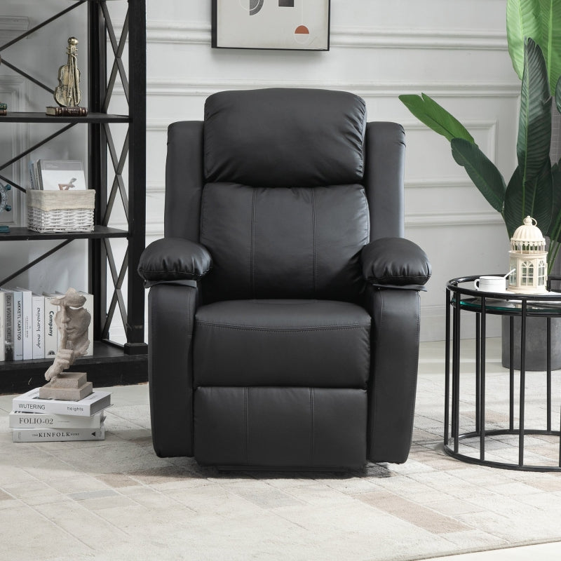 Riser and Recliner Chair, Massage Power Lift Extended Footrest, Black