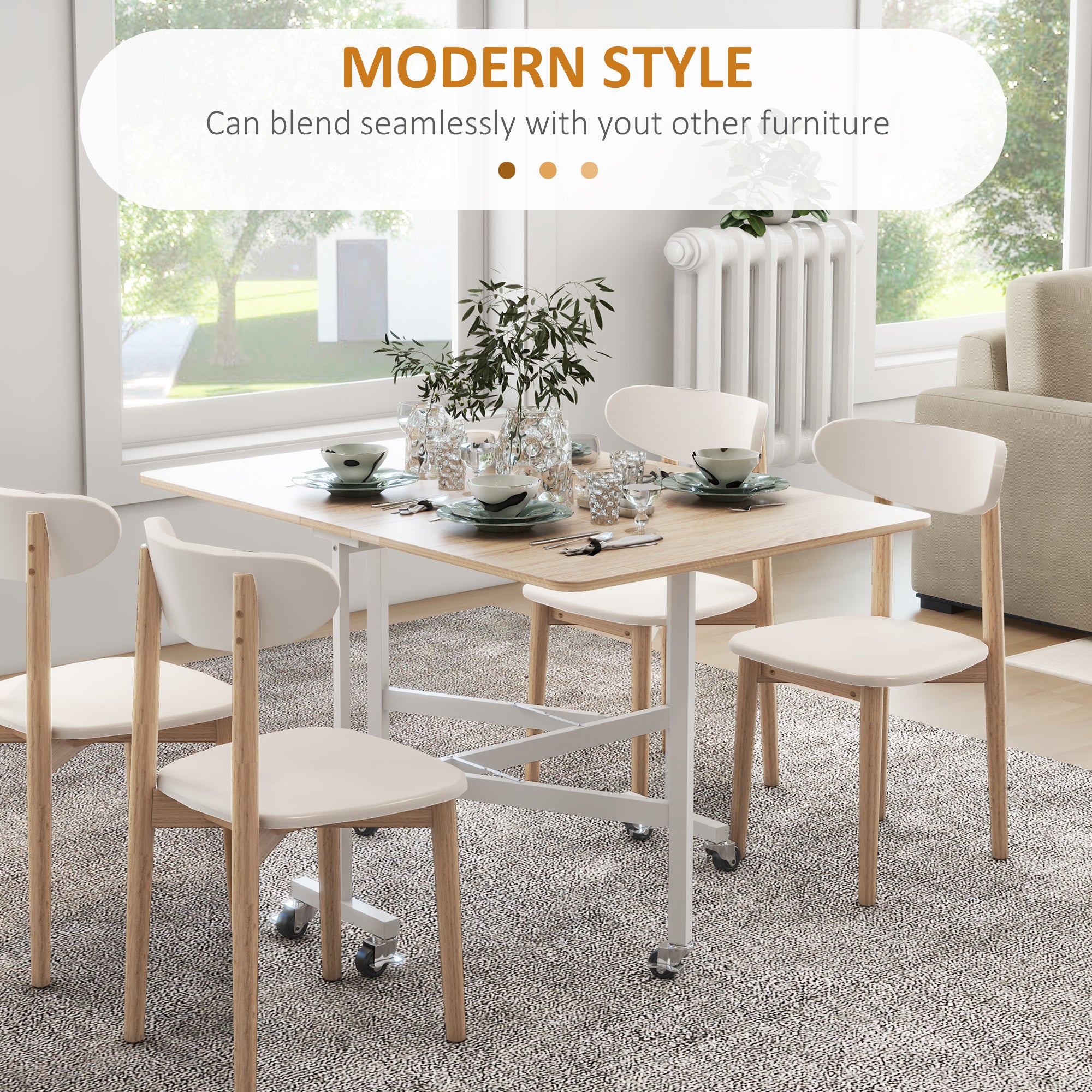 Drop Leaf Dining Table 4-6 Person Oak