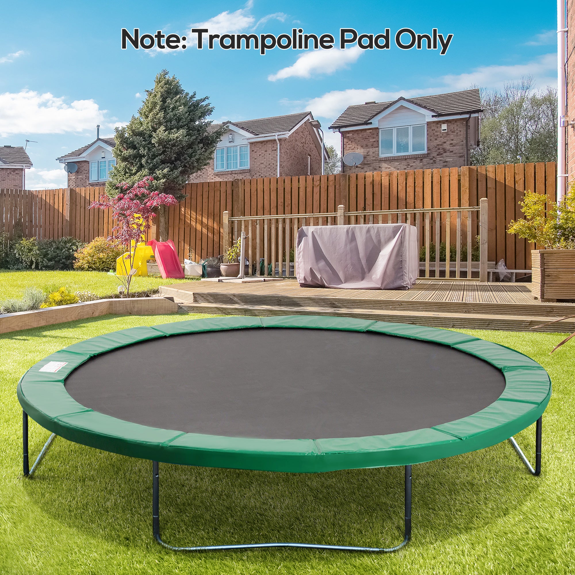 Trampoline Safety Net Edge Cover, 8ft-15ft Ø 366cm, Green