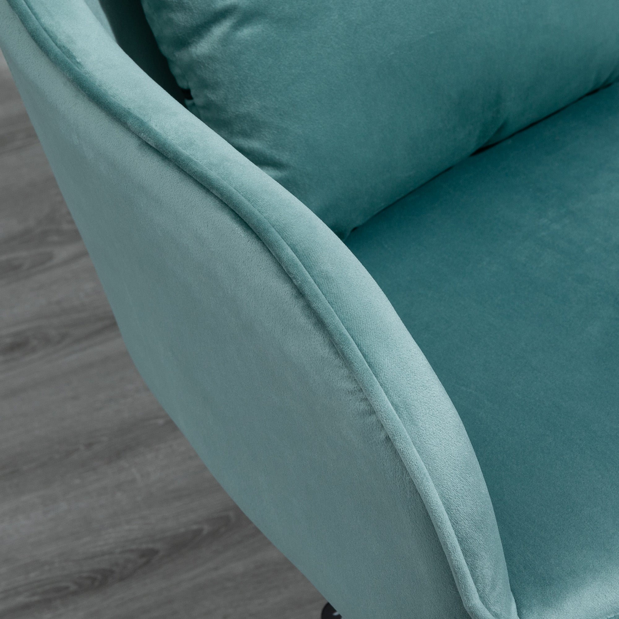 Vinsetto Living Room Swivel Chair, Massage Office Desk Chair with Lumbar Cushion, Armrests, Green