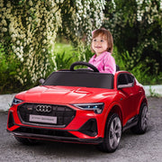 Audi E-tron 12V Electric Ride-On Car with Remote, Music, Lights, Suspension Wheels, Red