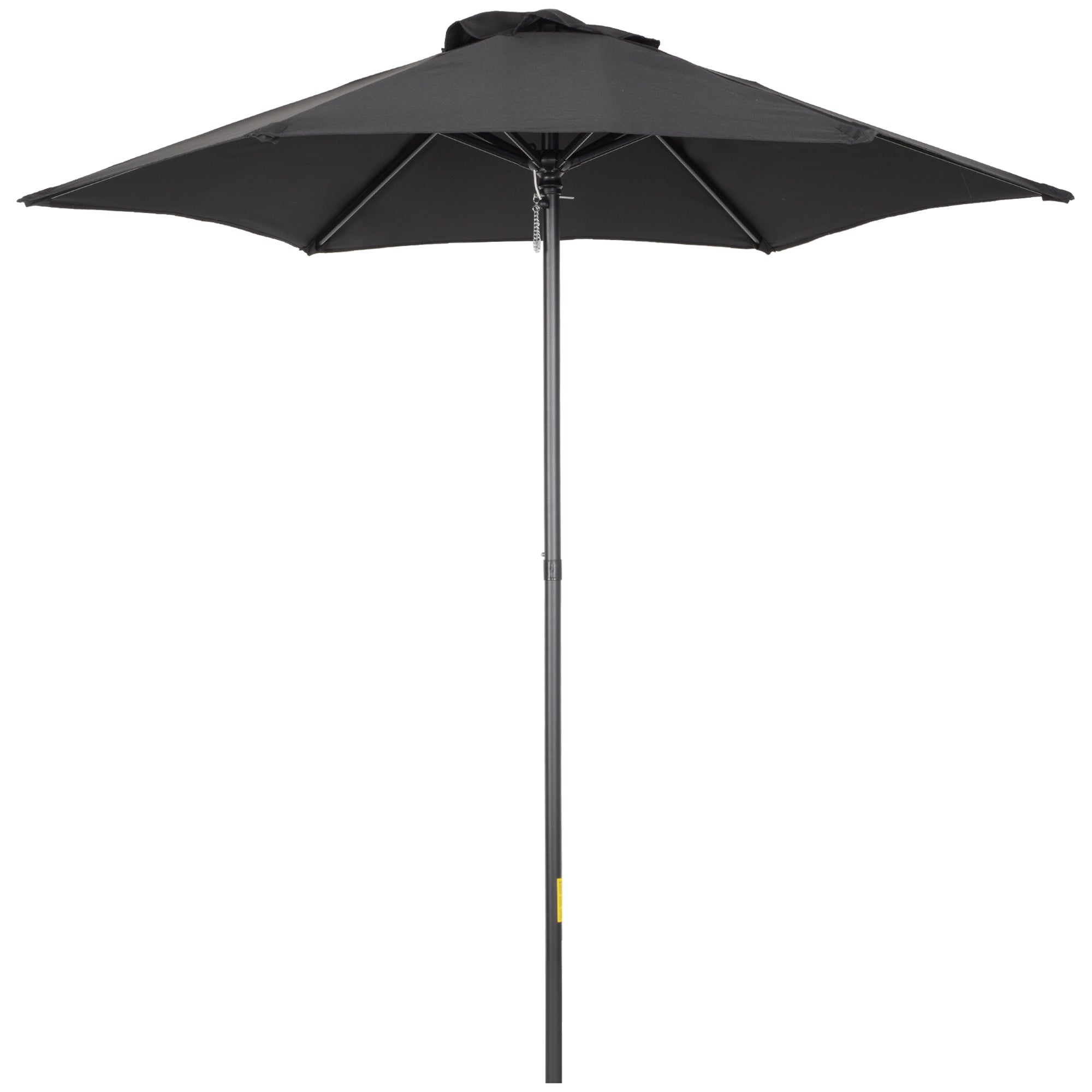 Parasol Ø196 cm, Rotating Folding Balcony Beach Windproof, Black