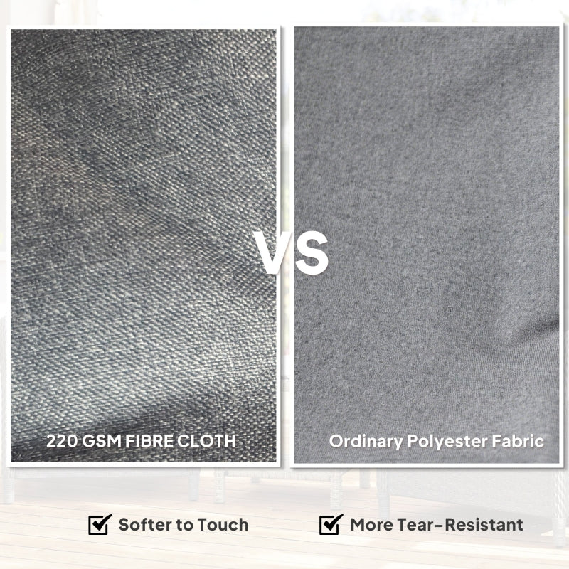 Rattan Garden Chairs Set of 2, Cushioned High Back Outdoor PE Wicker, Dark Grey