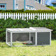 Rabbit Hutch Guinea Pig Hutch, Small Animal Cage with Openable Roof, Wooden