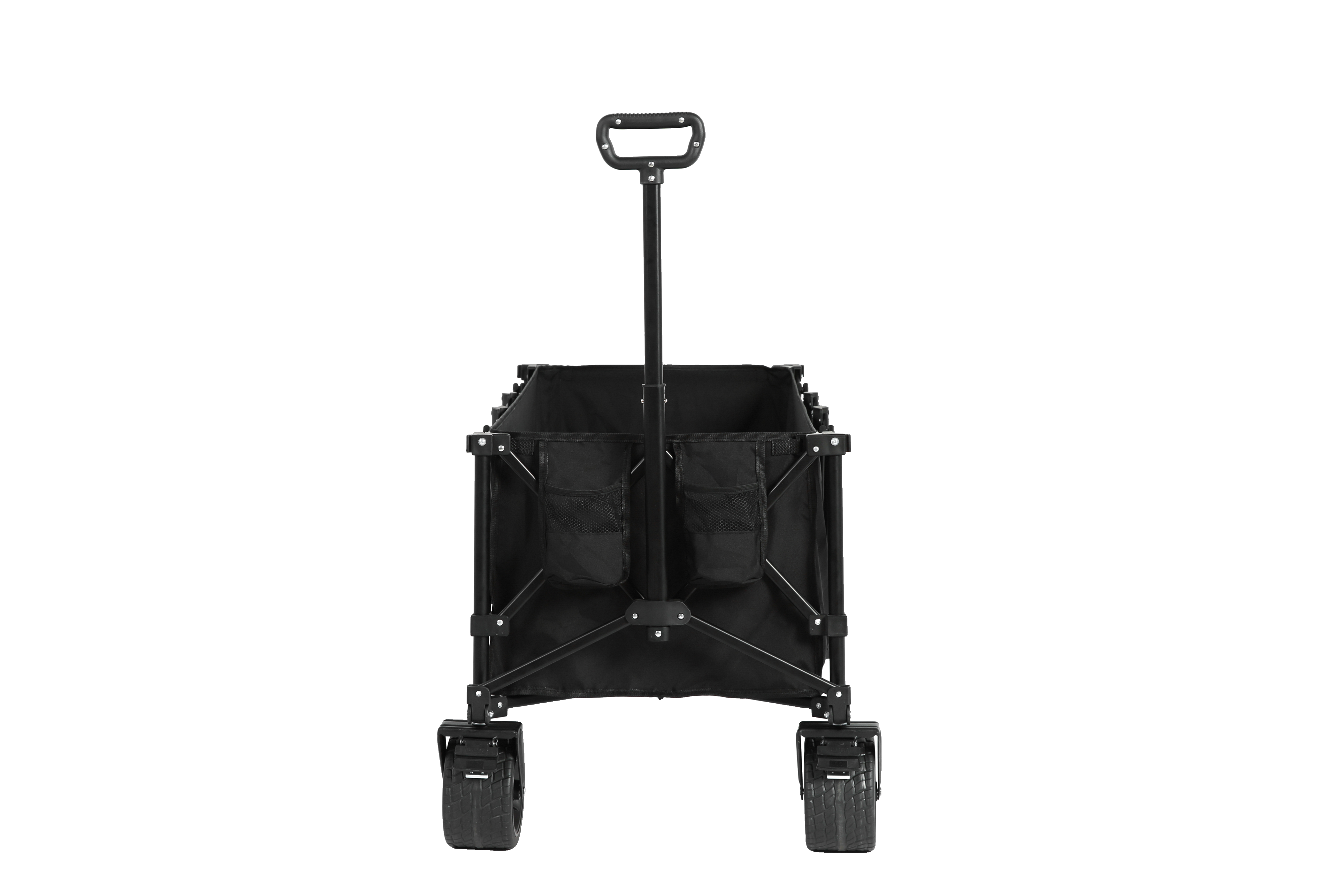 Foldable Extended Wagon, 220lbs Capacity, 300L, All-Terrain Wheels, Black
