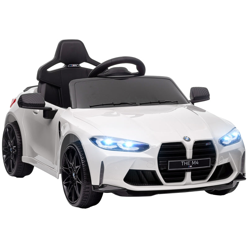BMW Kids Car 12V with Remote Control, LED Lights, White