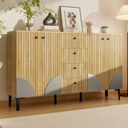 Storage Cabinet 4 Doors 4 Drawers 160x36x94cm - Modern Wood