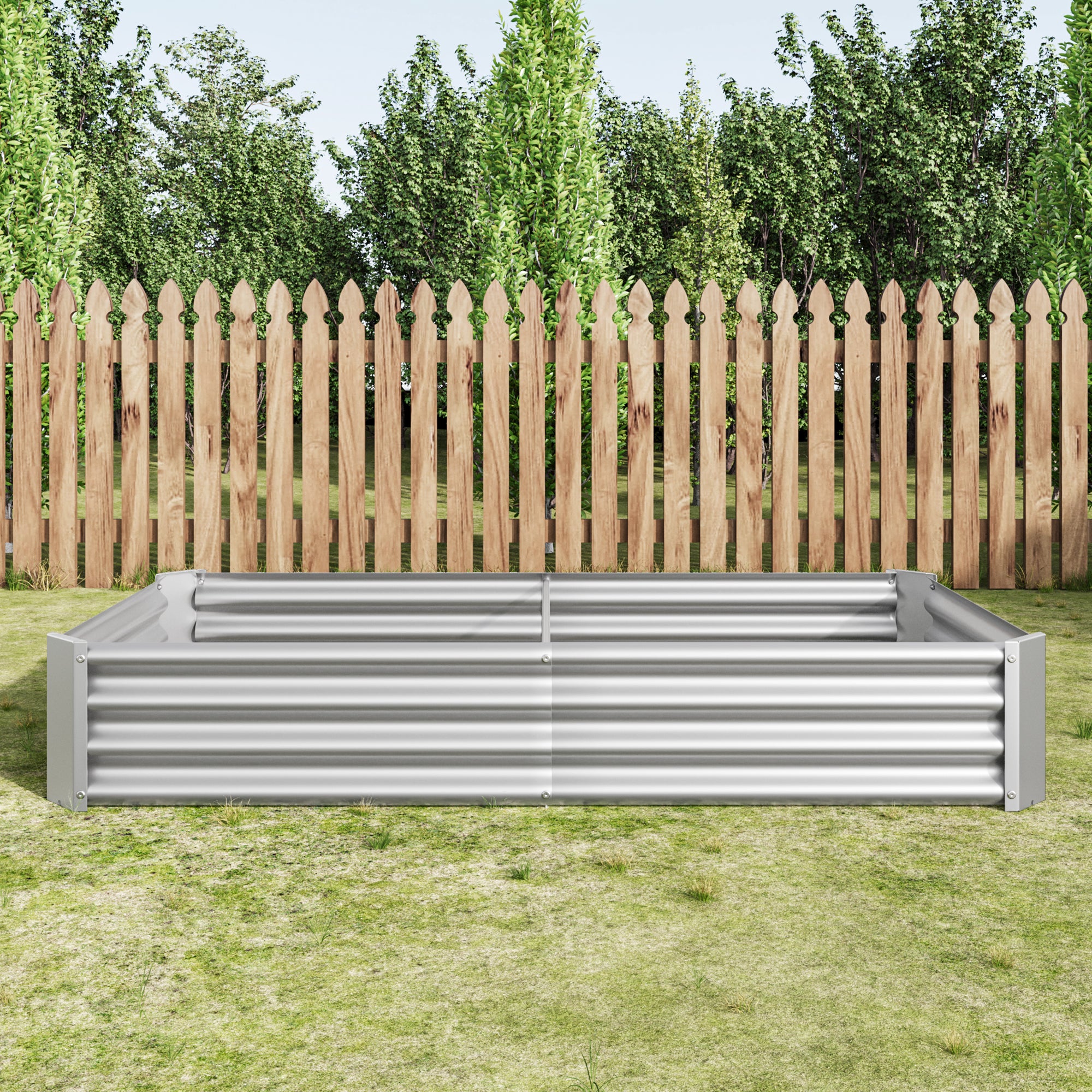Raised Bed, Robust Sheet Steel Plant Kit, Anthracite
