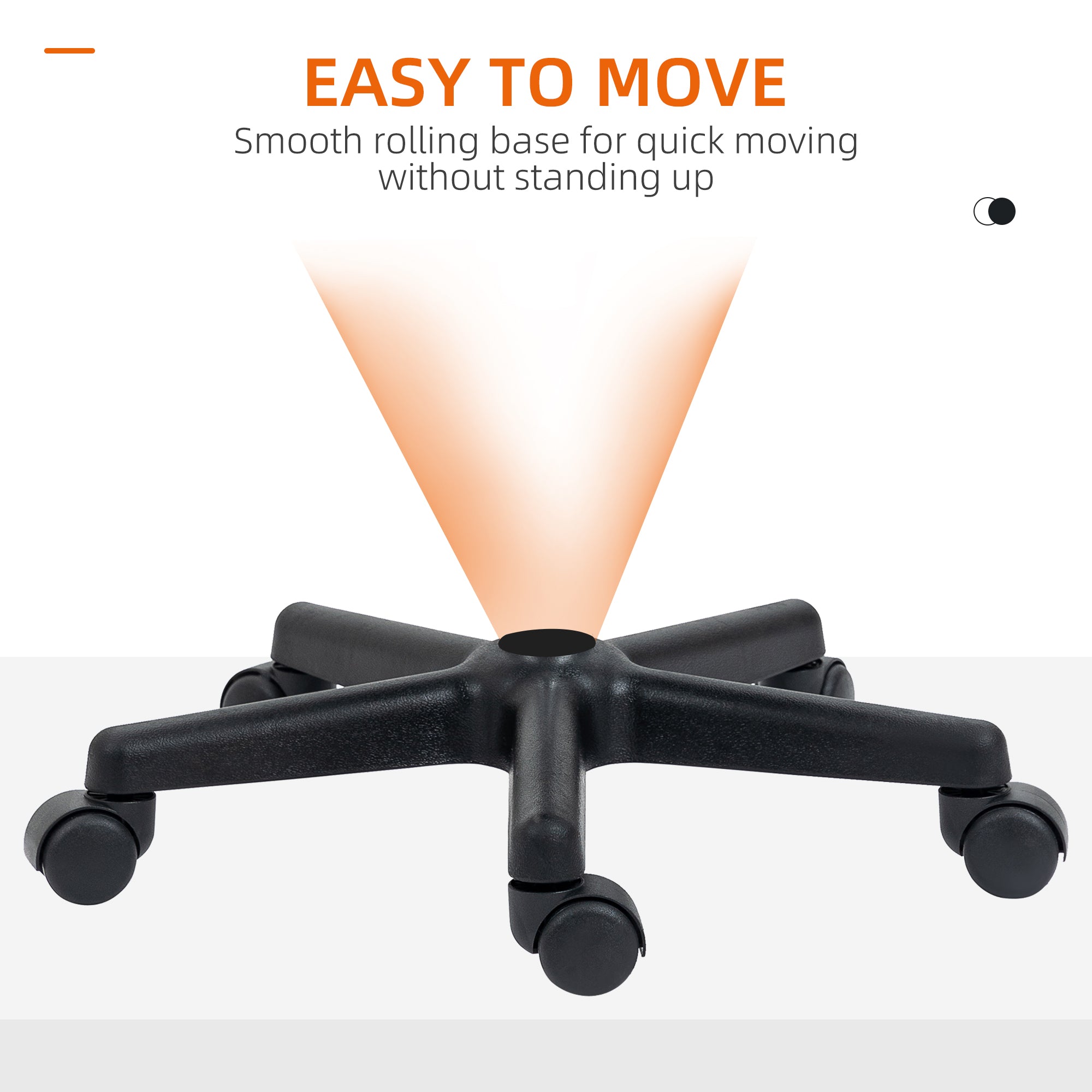 Hydraulic Swivel Salon Spa Stool, Adjustable Height Massage Tattoo with 3 Changeable Covers, Black