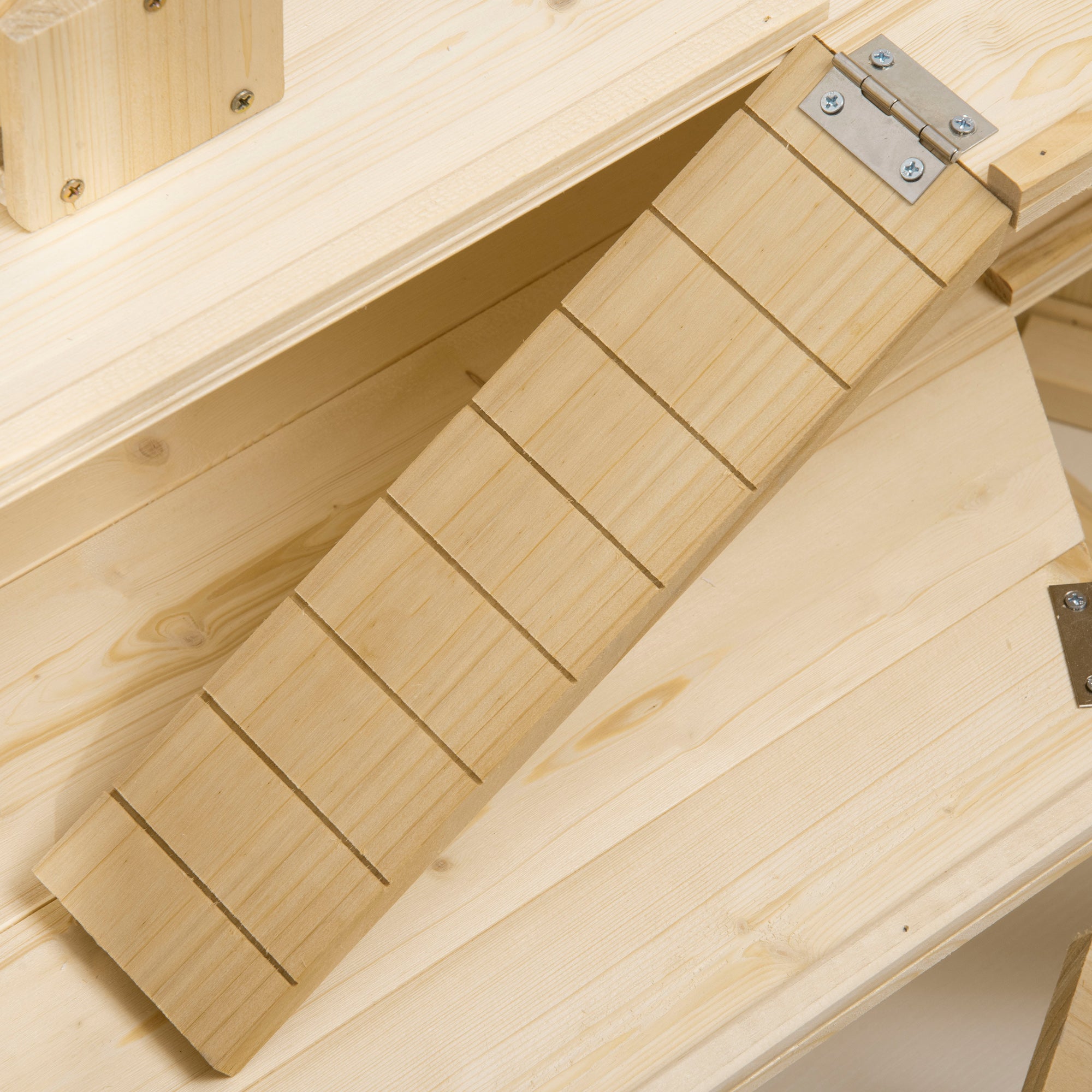 Small Animal Cage, Hamster Rodent with Ramp Seesaw, Fir Wood