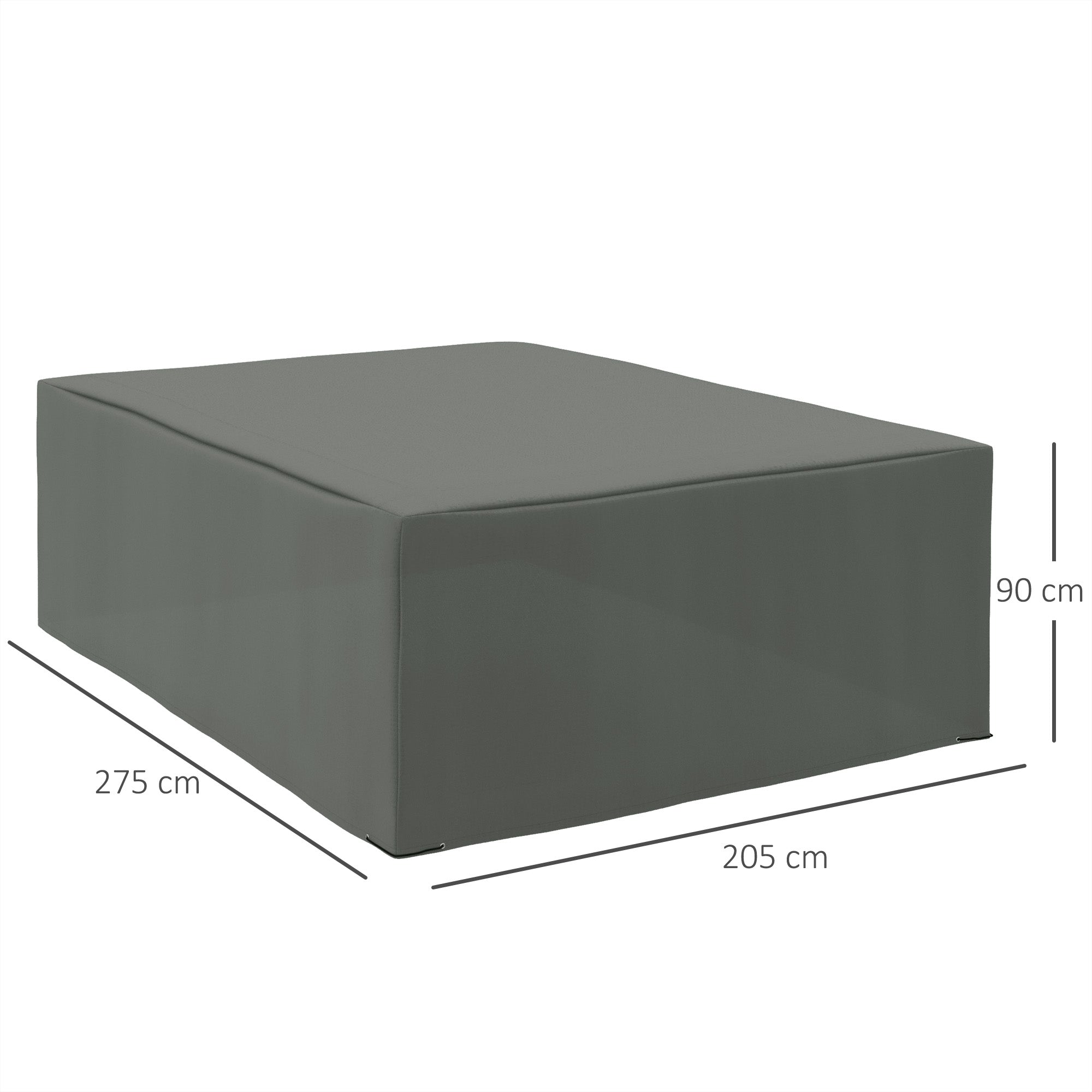 Outdoor Furniture Sofa Set Cover, Waterproof Anti-UV Protection 600D Oxford Grey