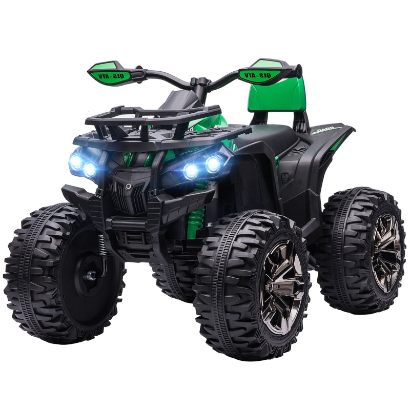 Electric Quad Bike for Children with Light and Music Connection, Green