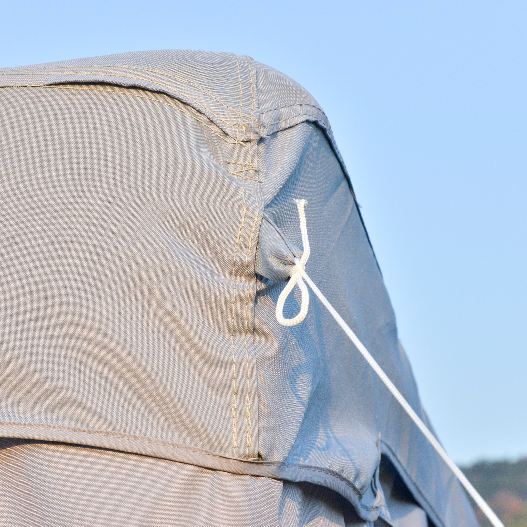 Metal Gazebo 3 x 3 m Double Roof Outdoor Canopy with Mesh Sidewalls, Grey