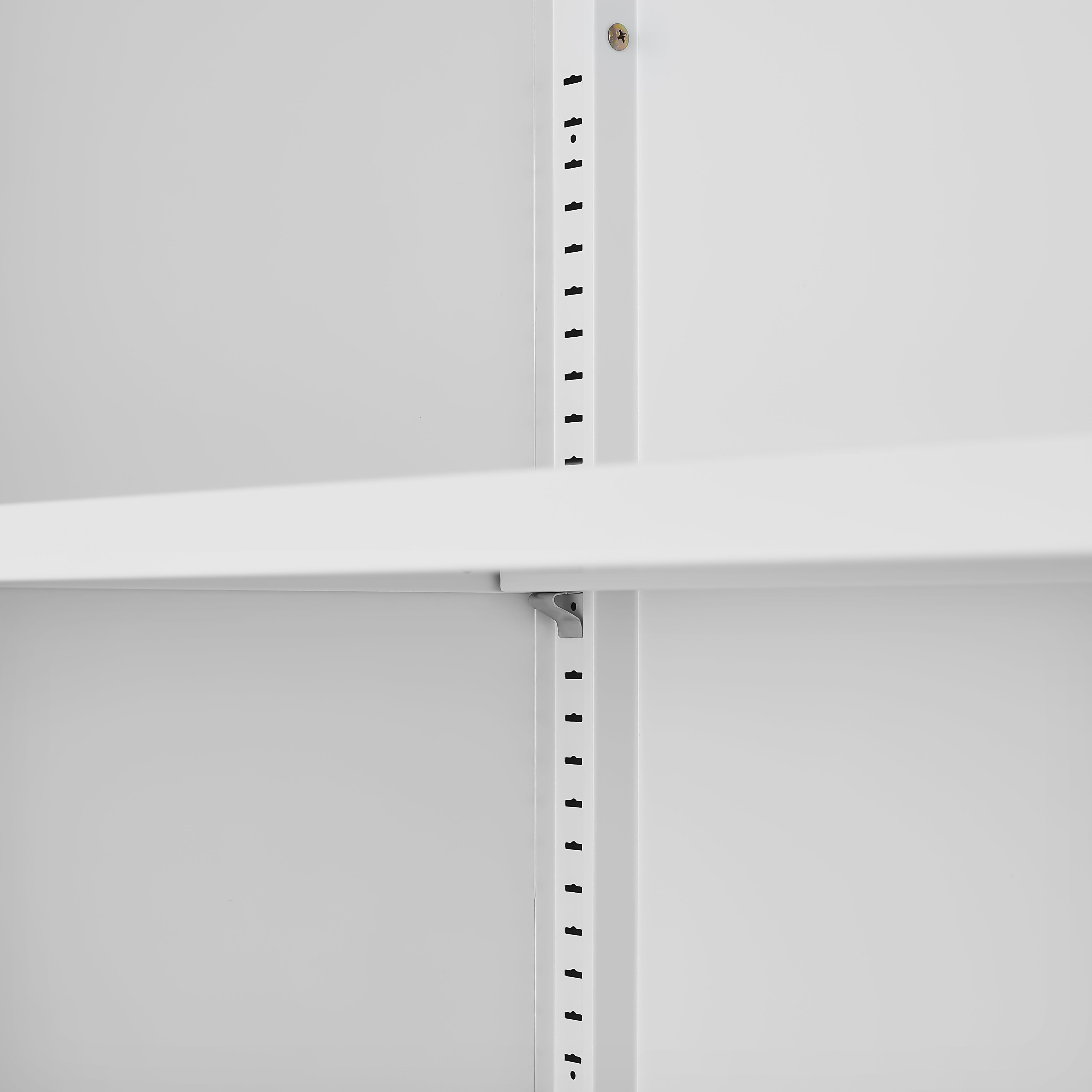 Metal Storage Cabinet 2 Door with Shelves - White