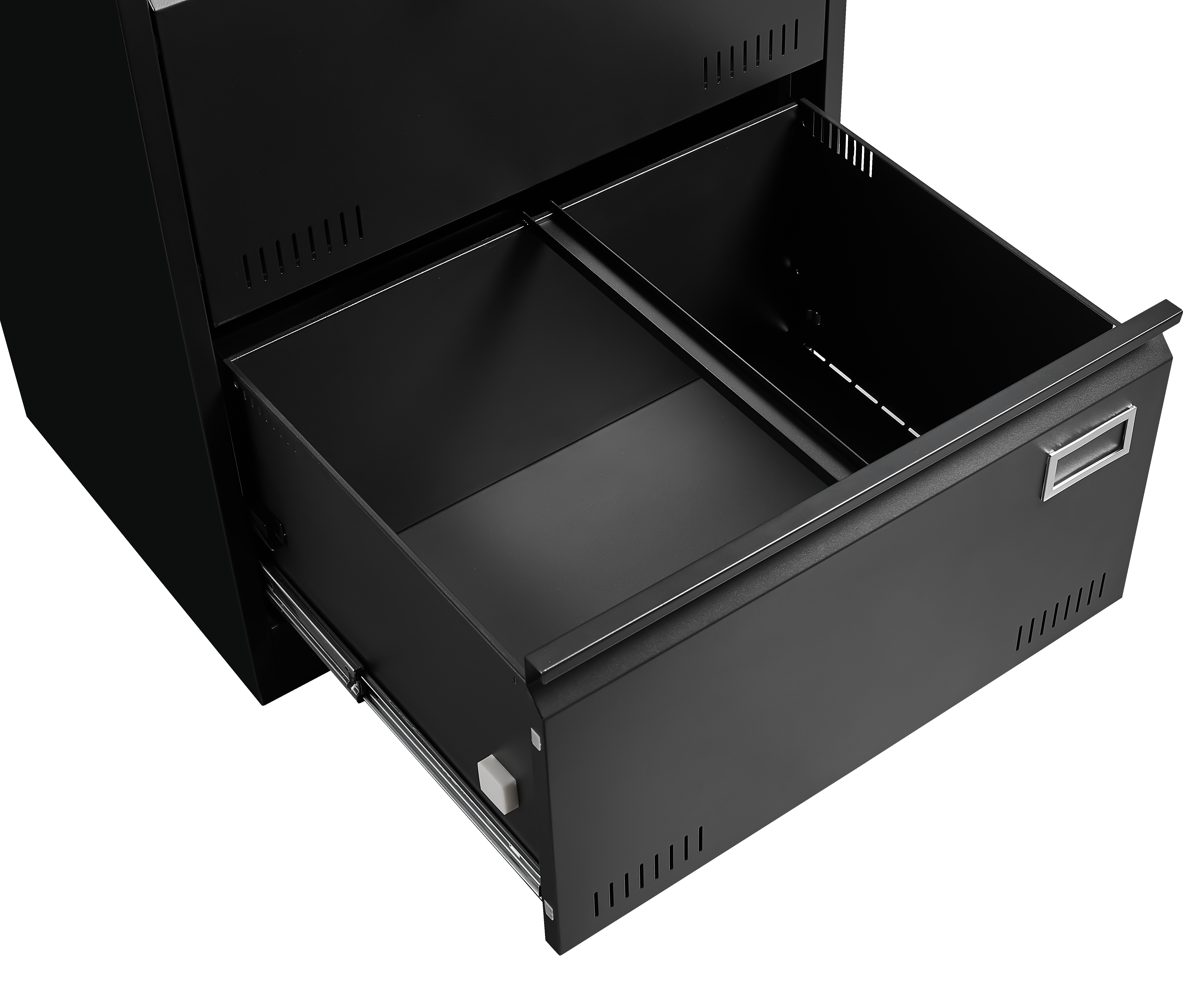 File Cabinet 2 Drawer Metal Lateral Locking Legal/Letter/A4 - Black