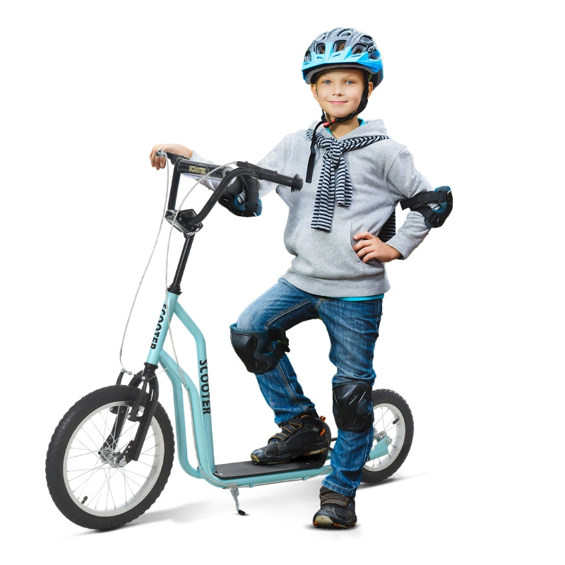 Scooter Roller Children's Scooter, Pneumatic Tires 16/12 inches, Blue