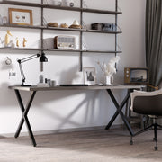 Table Legs X-Shape for Dining Desk Coffee Table Steel Black