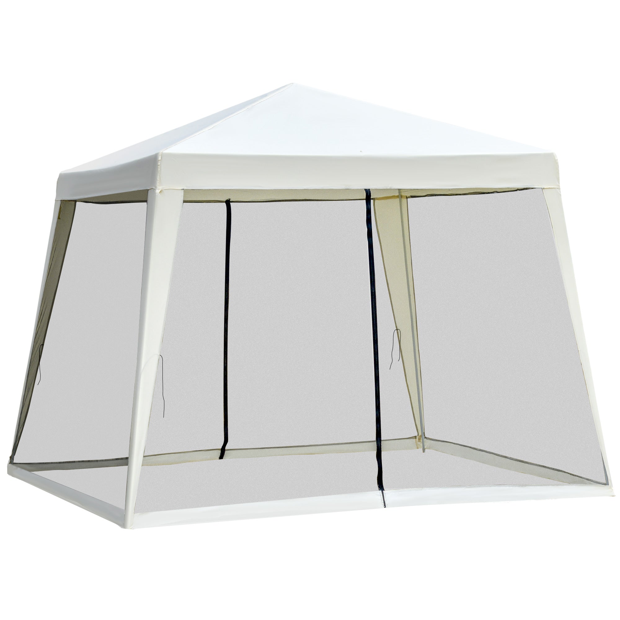 Garden Pavilion 3x3m Weatherproof Party Tent, Metal/Polyester Cream White