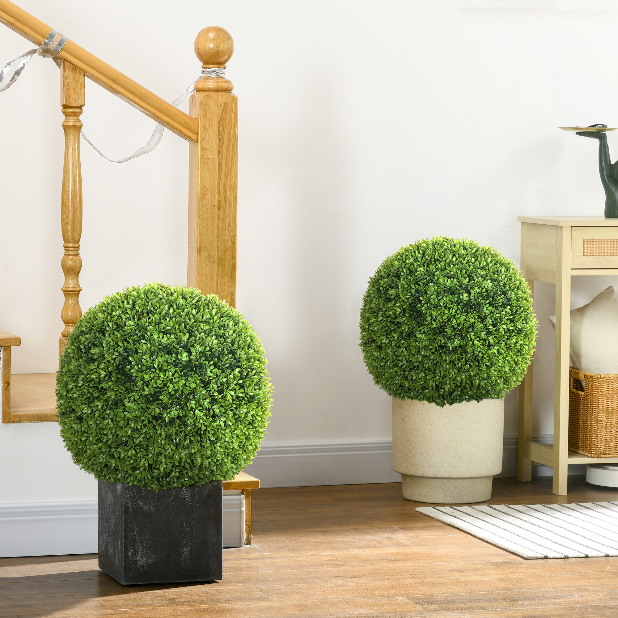 Artificial Boxwood Balls, Set of 2, 40 cm Fake Plastic Plants